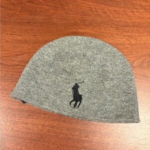 Polo by Ralph Lauren Gray Big Logo Beanie